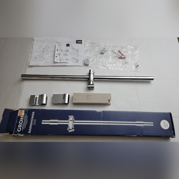 Grohe 28797001 24-Inch RainShower Shower Bar with Metal Brackets, Chrome - Picture 8 of 9